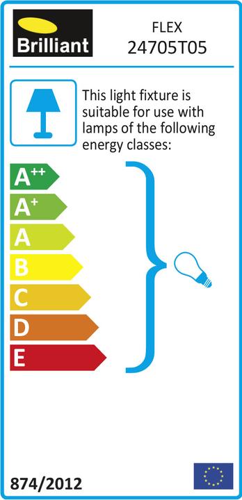 Energie-Label Brilliant Klemmleuchte Flex (E14)