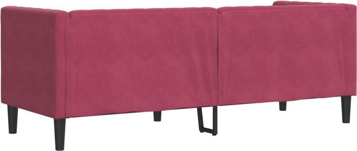 Image du produit VidaXL Canapé Chesterfield Coussin 3 places Canapé rembourré Vin rouge Velours (Chesterfield)