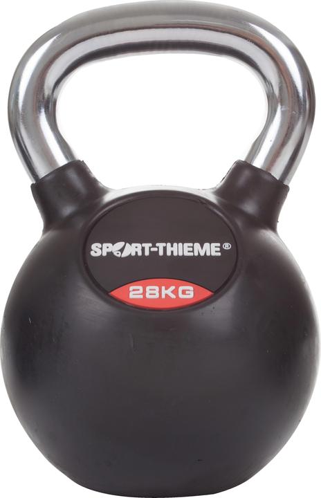 Image du produit Sport-Thieme Kettlebell caoutchouté avec poignée lisse en chrome (1 x 28 kg)