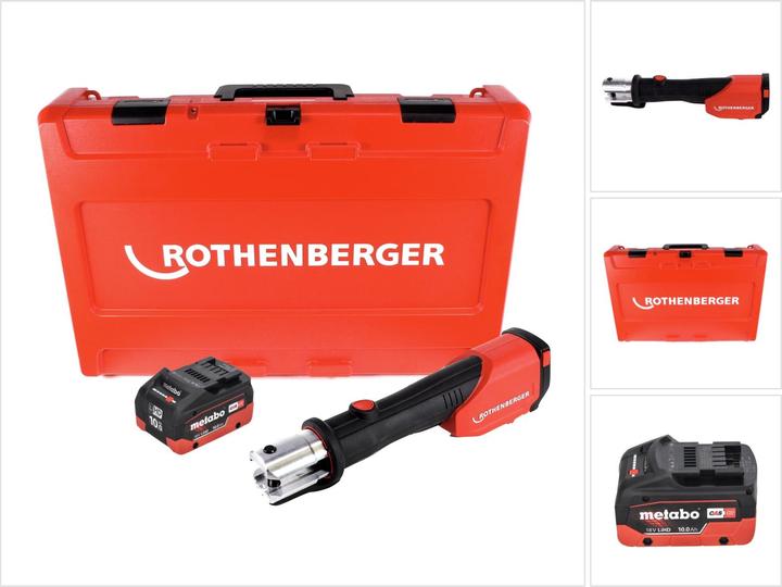 Actual product image Rothenberger ROMAX 4000 battery press machine 18 V electrohydraulic + 1x battery 10.0 Ah CAS + case -
