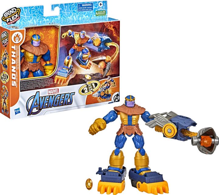 Immagine prodotto Hasbro Marvel Avengers Bend and Flex Missions Thanos Fire Mission, 15 cm di altezza figura piegabile per...