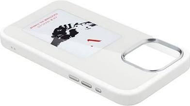 Actual product image PhoneLook E-Ink display DIY cover with NFC technology for personalised photo backgrounds (Apple iPhone 15 Pro)
