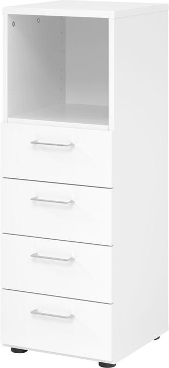 Actual product image Shelf 3OH, 4 drawers, BS white/white