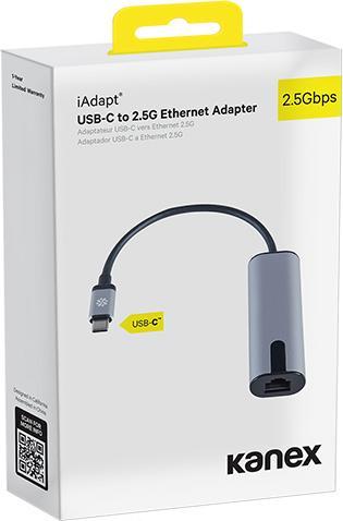 Produktbild Kanex iAdapt 2.5 GB USB-C zu Ethernet Adapter (USB-C, RJ45 (1x))