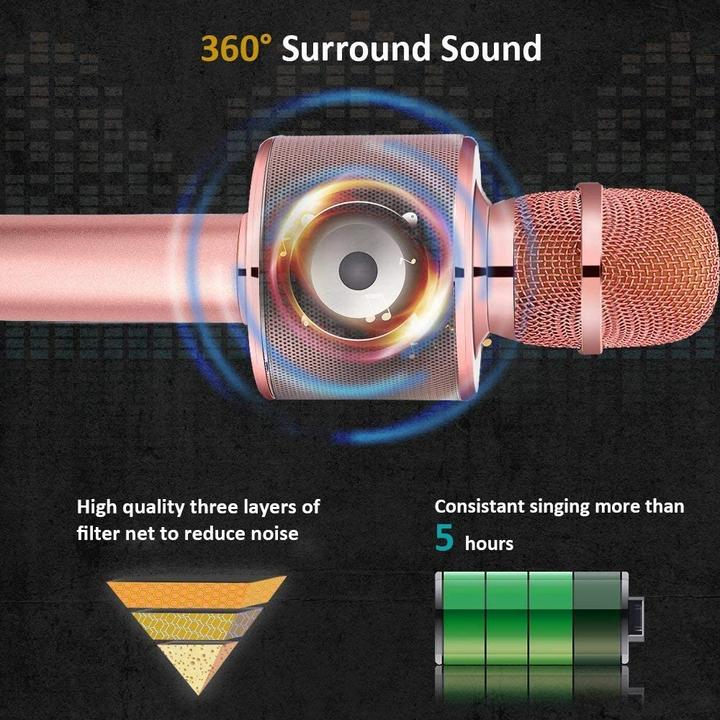 Immagine prodotto Bonaok Microfono Karaoke Bluetooth