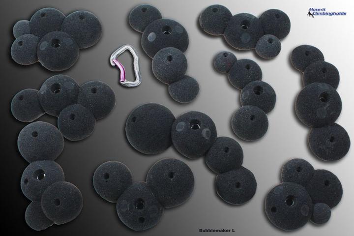 Move It Climbingholds Bubblemaker L Klettergriffe-Set (Schwarz)