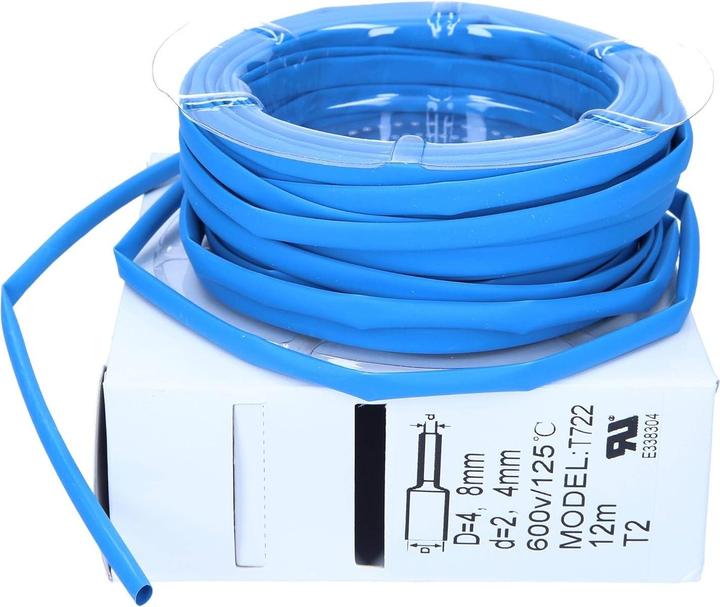 Image du produit Kalitec 12m de gaine thermorétractable bleue de 4,8mm à 2,4mm I 2:1 I Qualité industrielle du distributeur (1 x)