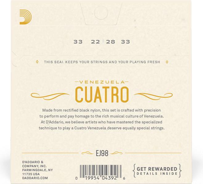 Produktbild D'Addario Venezuelan Cuatro (4 x, 0.02")