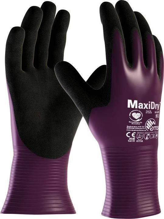 Actual product image ATG Chemical gloves MaxiDry® 56-426 size 7 purple/black EN 388 PPE category III (7)