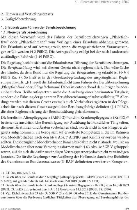 Produktbild Pflegeberufsgesetz und Ausbildungs- und Prüfungsverordnung (Deutsch, Gerd Dielmann, 2022)