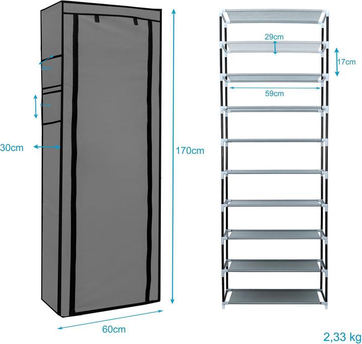 Produktbild Intirilife Schrank (58 x 28 x 170 cm)