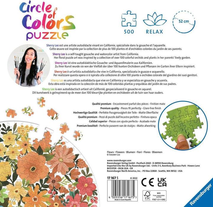 Actual product image Ravensburger Circle of colours - Flowers (500 pieces)