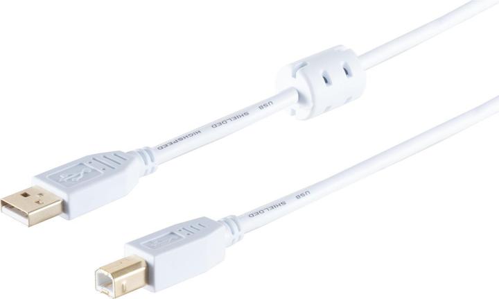 Produktbild Shiverpeaks S/CONN maximum connectivity USB High Speed 2.0 Kabel mit Ferrit, A/B Stecker, vergoldete Kontakte, U (1.80 m, USB 2.0)