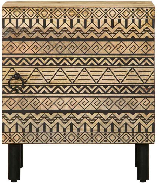 Actual product image VidaXL Bedside table Bedside cabinet Bedside chest of drawers Bedside console 2 pcs. Rough mango wood (40 x 33.5 x 46 cm)