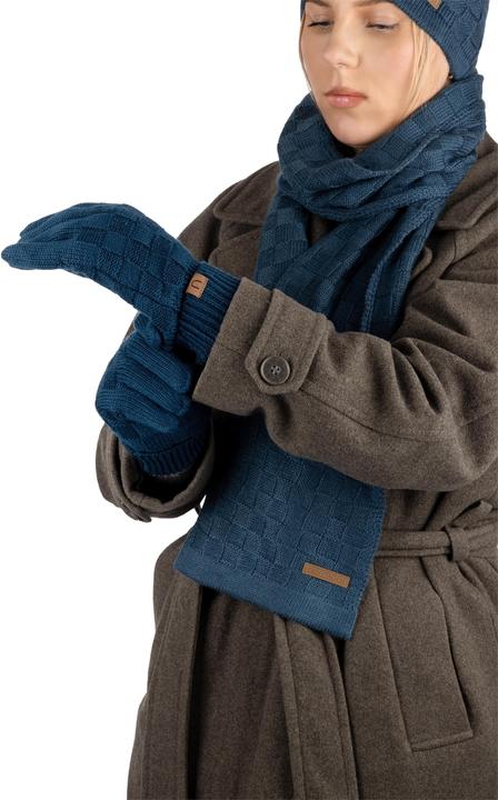 Actual product image Normani Winter set made of merino wool hat, scarf and gloves pattern Yuma - 9601