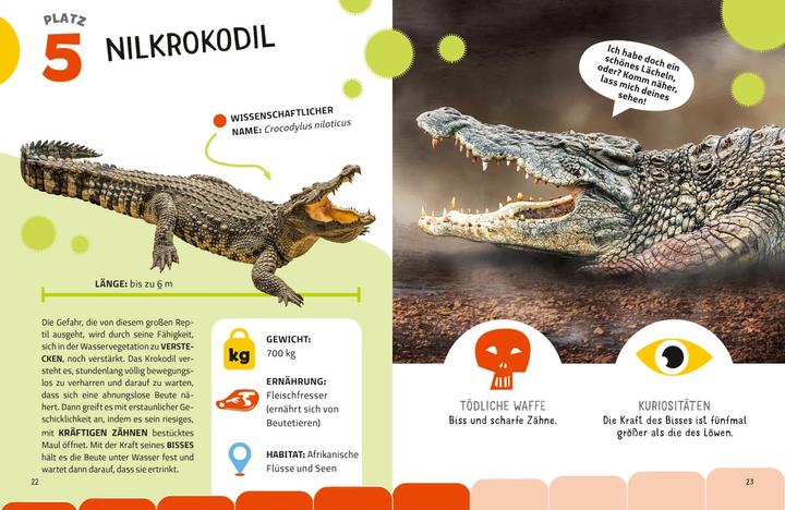 Actual product image National Geographic Die tödlichsten Tiere. Ein aufregendes Count-Down der gefährlichsten Tiere (Top Ten) (German, Cristina Banfi, Massimo Miato, 2024)