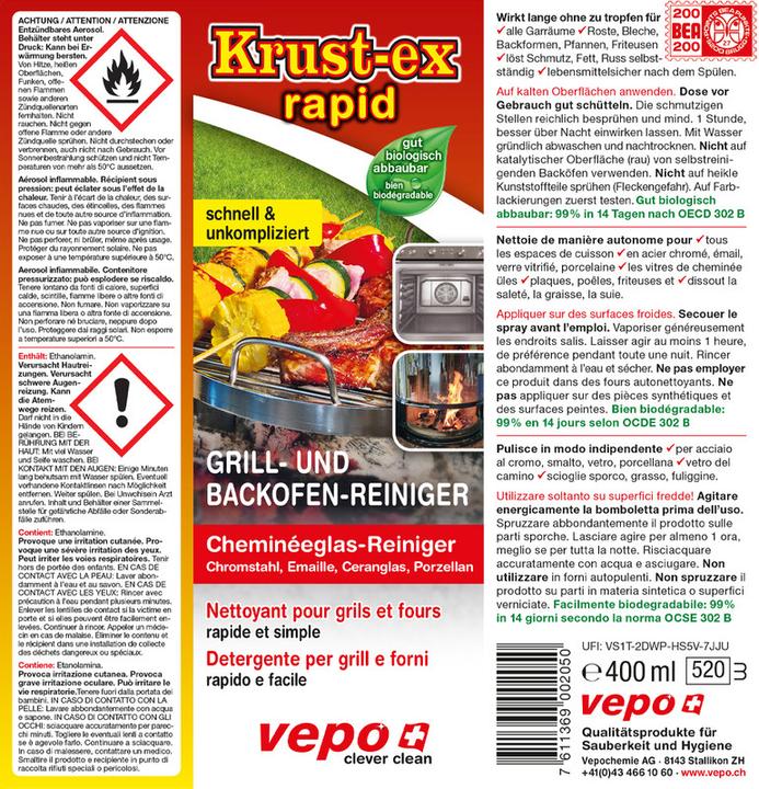 Actual product image Krust-ex Rapid grill and oven cleaner