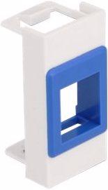 Produktbild Delock Easy 45 Modul Keystone Halterung 22,5 x 45 mm, weiss / blau