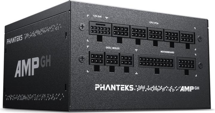 Actual product image Phanteks AMP GH 750W 80 PLUS Gold power supply, PCIe 5.1, ATX 3.1 - 750 watts, black (750 W)