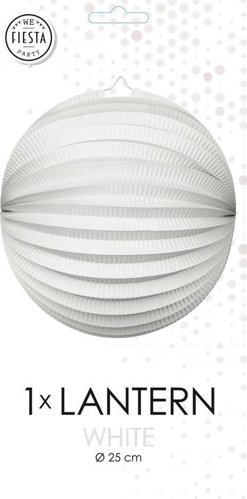 Produktbild Globos Europe Papierlaterne rund weiss, 25cm (Ø 25 cm, 1 x)