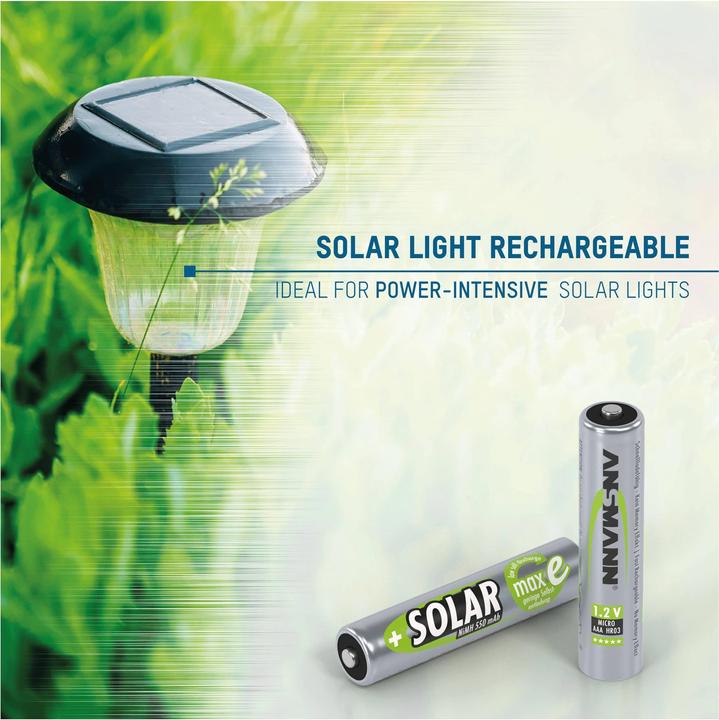 Image du produit Ansmann NiMH HR03 Sol (2 pcs, AAA, 550 mAh, Batterie)