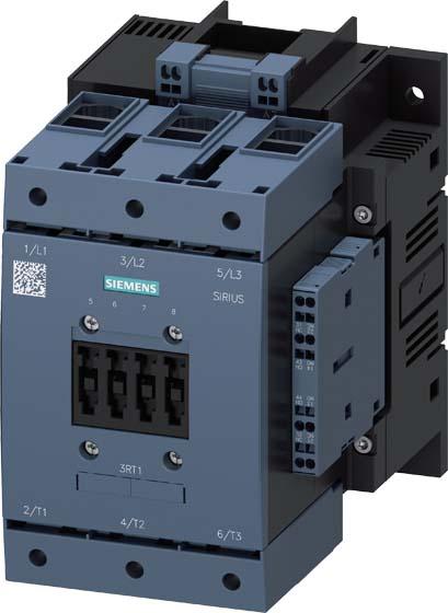 Produktbild Siemens Schütz,AC-3e,185A/90kW/400V,3-polig,AC/DC23-26V,2S+2Ö,Rahmenklemme/Federzugan... 3RT10567AB360SF1