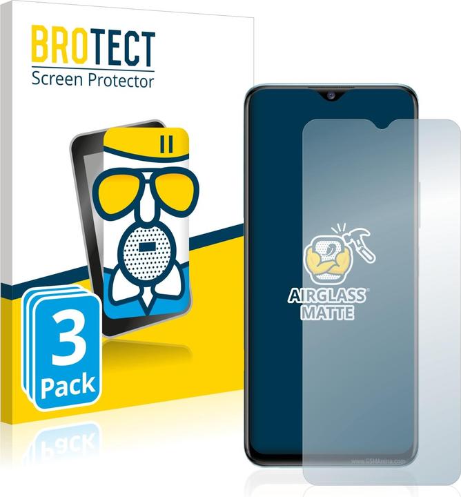 Image du produit BROTECT Verre de protection Film de protection en verre Film de protection d'écran mat (3 pièce(s), Vivo Y76 5G)