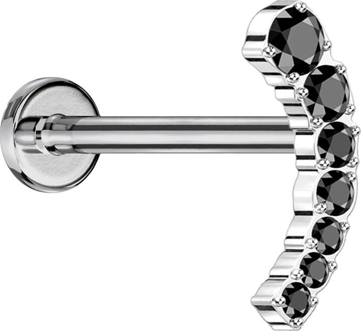 Immagine prodotto Star Piercing Tunnel di carne Rosso Fuoco con cristallo Swarovski rosso e strato protettivo epossidico (Acciaio chirurgico 316L, senza ottone)