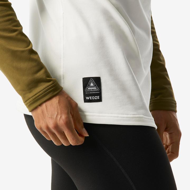 Actual product image Wedze Ski underwear functional shirt ladies wide cut - BL500 beige/khaki (XS)