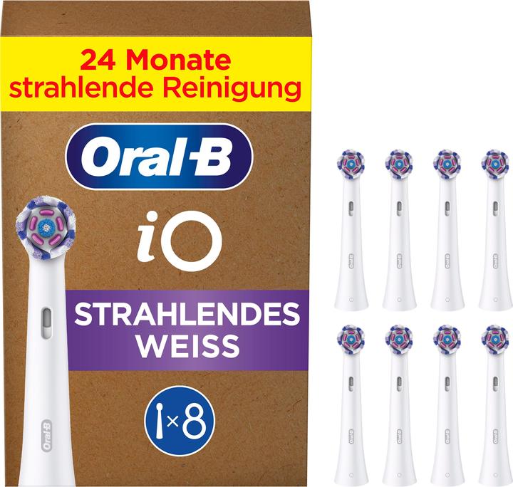 Actual product image Oral-B iO Strahlendes Weiss, Original Aufsteckbürsten (8 x)