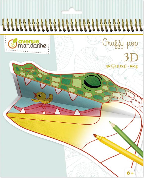 Image du produit Avenue Mandarine Album de coloriage Graffy Pop 3D