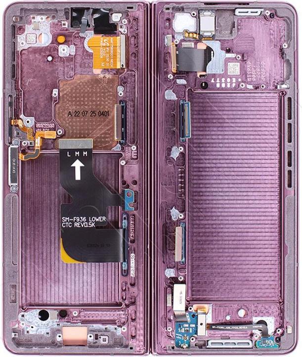 Produktbild Samsung LCD + Touch + Frame für F936B Z Fold4 - burgundy (Display)