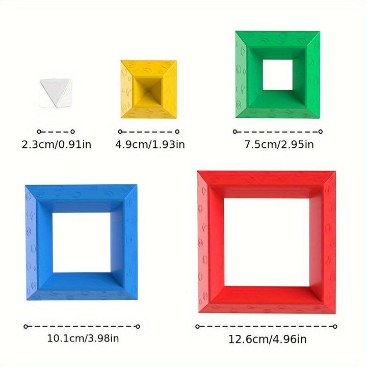 Produktbild Activity Board Pyramide faltbare Bauklötze für Kleinkinder, faltbares Spielzeug zur Sinneserziehung, interessanter