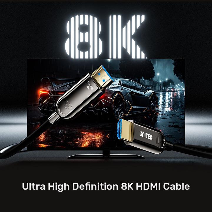 Actual product image Unitek Optical cable HDMI 2.1 AOC C11085GY01-15M (15 m, HDMI)
