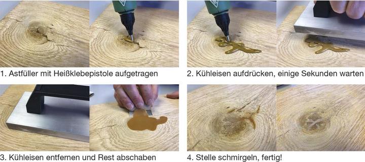 Actual product image Stubai WoodRepair wood repair knot filler Filling compound 8 sticks x 150mm knot