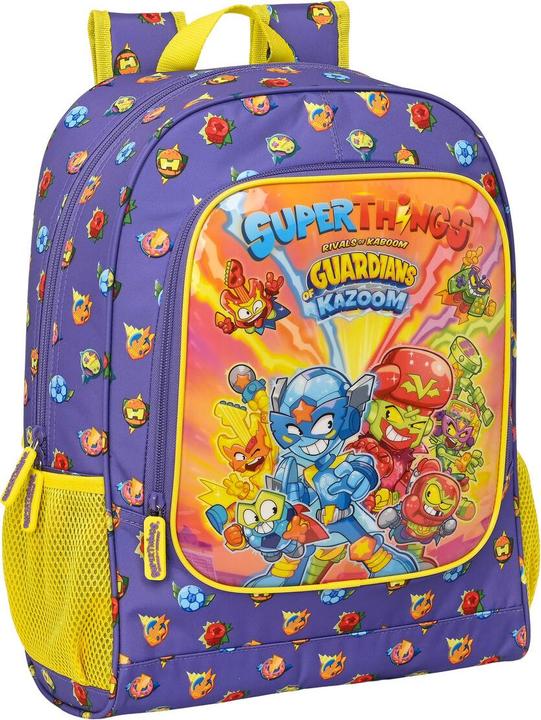 Immagine prodotto Superthings Zaino scuola Guardiani di Kazoom Viola Giallo (32 x 42 x 14 cm) (14 l)