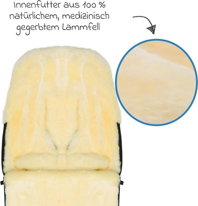 Immagine prodotto Fillikid Fusssäcke für Kinderwagen & Buggys Lammwoll-Fusssack Makalu Wool für Buggy, Sport-