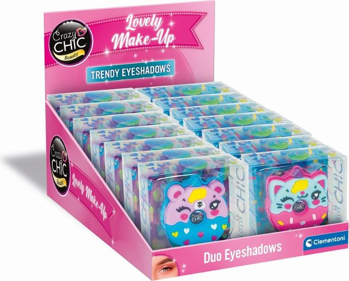 Clementoni Crazy Chic Lidschatten Tiere Donut Blau/Pink