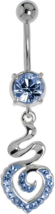 Bijouteria Bauchpiercing (Kristall, Messing rhodiniert, Chirurgenstahl 316L)