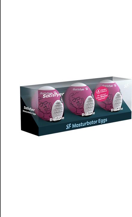 Actual product image Satisfyer Masturbator Egg Set - Bubble - 3 pcs