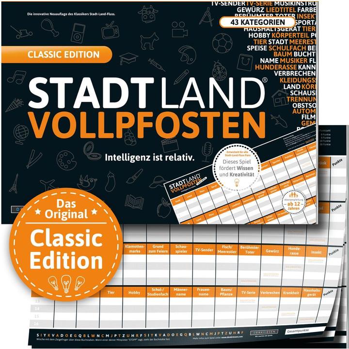 Immagine prodotto Denkriesen Stadt Land Vollpfosten - L'intelligenza è relativa (Tedesco)