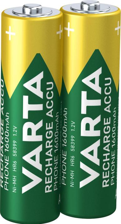 Actual product image Varta Recharge Accu Phone (2 pcs., AA, 1600 mAh)