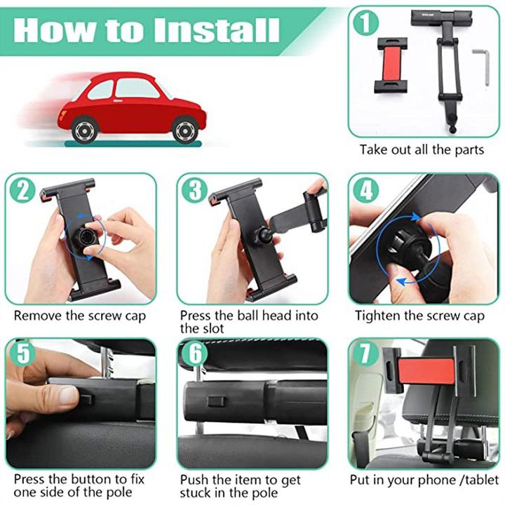 Produktbild Rock Autohalterung für Handy & Tablett für Kopfstütze, Grösse 12,5 - 19 cm