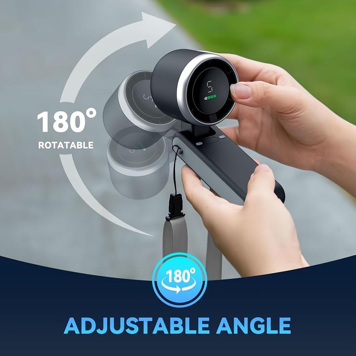 Image du produit PhoneLook Ventilateur portable pliable rechargeable USB ultra-silencieux 5 vitesses 3600mAh autonomie 10h (60 dB)