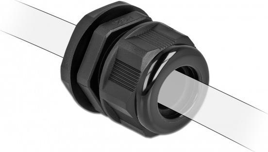 Produktbild Delock Kabelverschraubung PG16 für Rundkabel schwarz 2 Stück