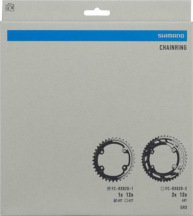 Actual product image Shimano Chainring GRX FC-RX820-1 (40)