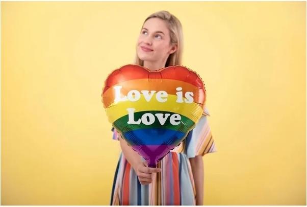 Produktbild Partydeco Folienballon Love is Love Regenbogen (1 x)