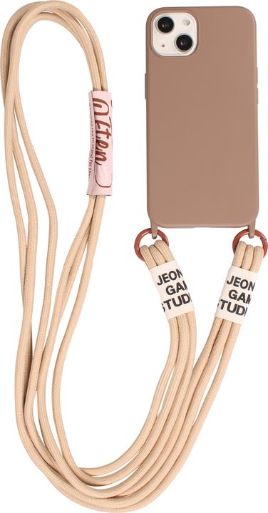Actual product image PhoneLook Sleeve Silicone Fashion Jeong Gam Studio Laugh Often with Neck Cord (Apple iPhone 14)