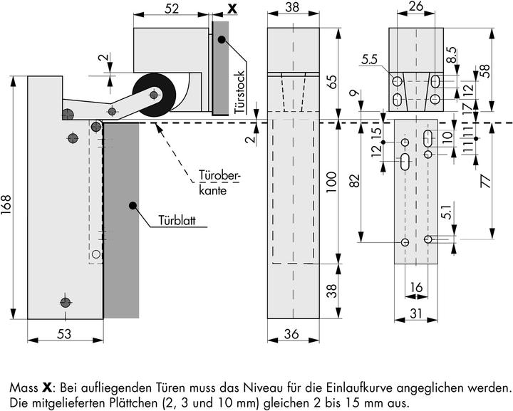Actual product image Dictator Universal door damper VS 2000 (Room door, Entrance door, Wooden door, French window, Outdoor)