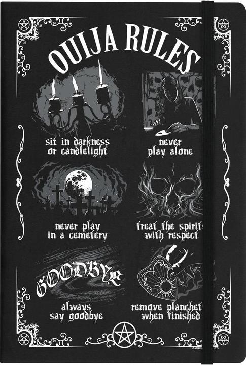 Actual product image Grindstore Notebook Ouija Board Rules A5 (A5, Lined, Hardcover)